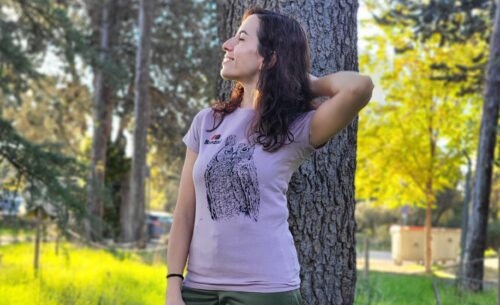 Camiseta Autillo Mujer morada