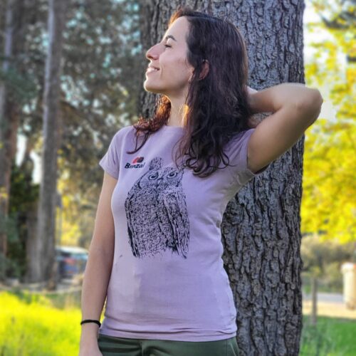 Camiseta Autillo Mujer morada